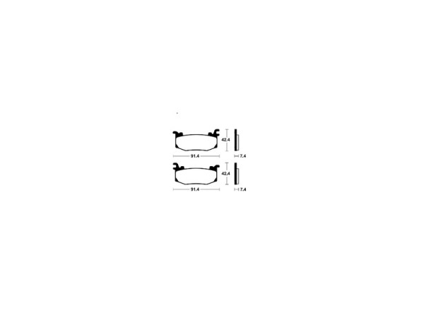 Tecnium Racing sintered metal brake pads - MTR512