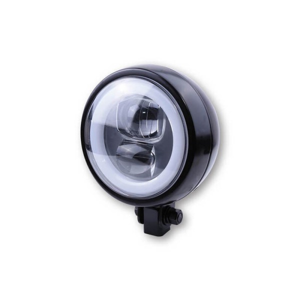HIGHSIDER pro Headlight Flat Type 9 LED Black E-approved (1pc)