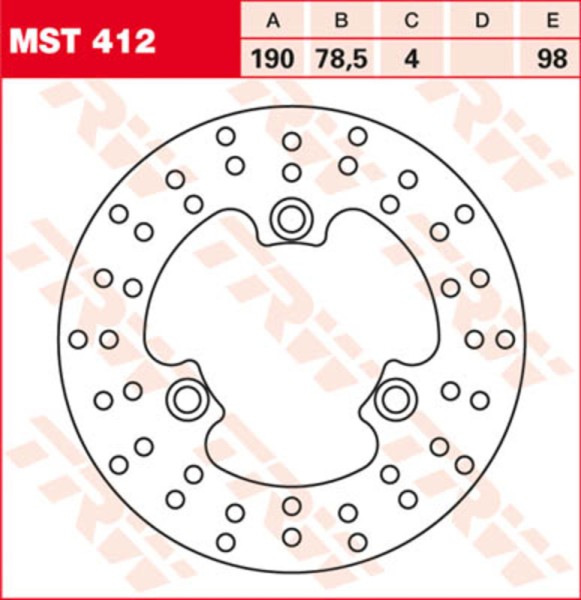 TRW Lucas brake disk MST258, rigid