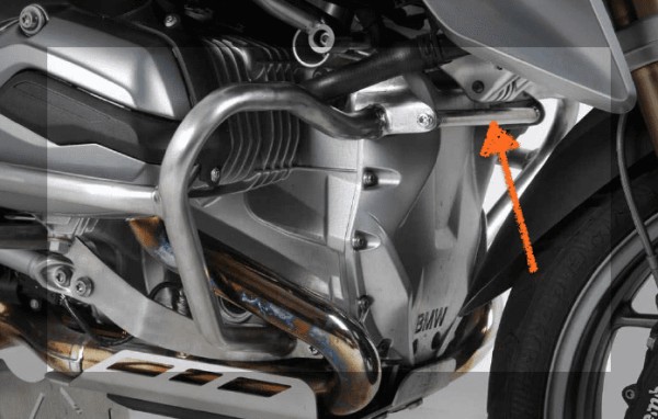 Stainless steel stiffening strut for engine guard for BMW R 1200 GS LC (13-18) Hepco & Becker