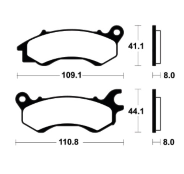 Tecnium Scooter Organic Brake Pads - ME469