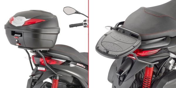 Topcase carrier for monolock case for Piaggio MP3 Givi