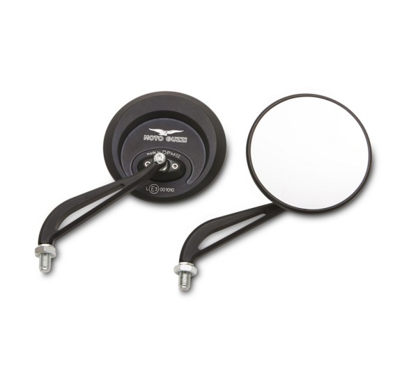 Mirror, aluminum, black, Dark for Moto Guzzi Audace