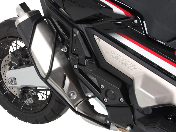 Protection bar for rear silencer black for Honda X-ADV 750 (17-20) Hepco & Becker