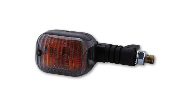 HIGHSIDER Smart Duc-style bulb blinker housing black / lens smoke gray (piece), Front left &