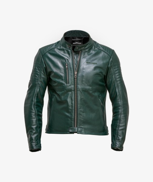 Moto Guzzi leather jacket green incl. protectors