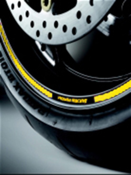 Original Honda CB 650 F/ CBR 600 RR rim decor sticker set yellow