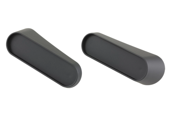 Holder reflector side panel, rear left & right for Vespa, black matt