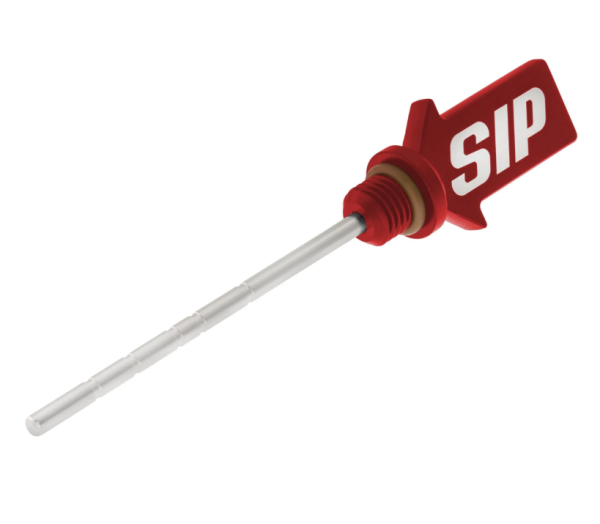 Gearbox oil dipstick, matt red
