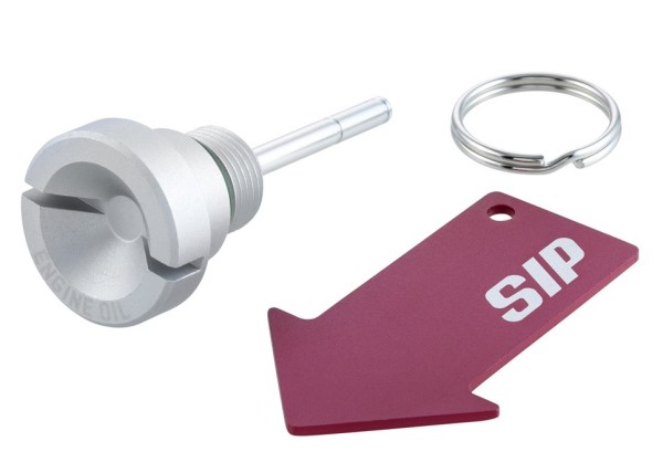 Oil filler plug engine oil for Vespa, silver matt