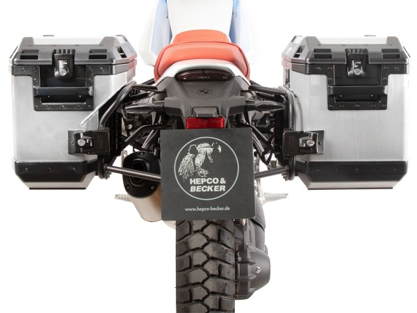 Case carrier set Cutout carrier incl. case set Xplorer Cutout silver for BMW R 12 G/S (25-)