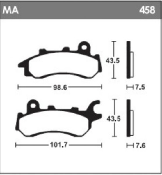 Tecnium Street Organic Brake Pads - MA104