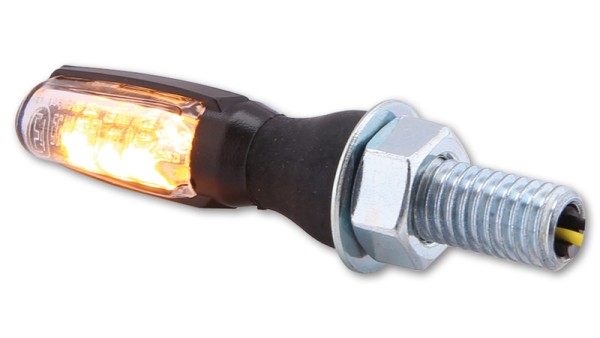 HIGHSIDER Smart Spark LED turn signal housing black / lens clear (pair), front & rear