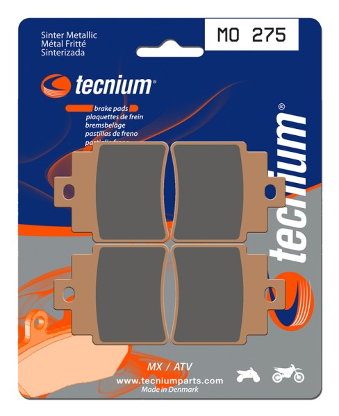 Tecnium MX/ATV sintered metal brake pads - MO275
