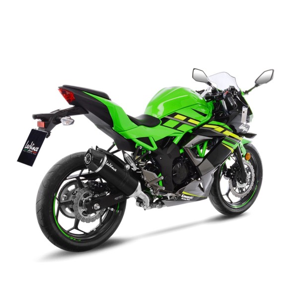 LeoVince exhaust system LV One Evo for Kawasaki Ninja 125 /Z 125, carbon, slip on, Euro4, E-approval