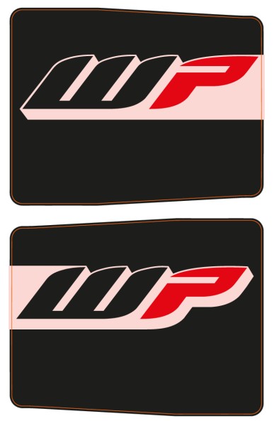 KTM fork protection sticker set black