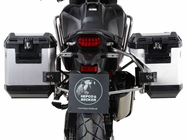 Xplorer cutout case set silver + cutout carrier silver for Honda CRF 1100 Africa Twin (20-21)