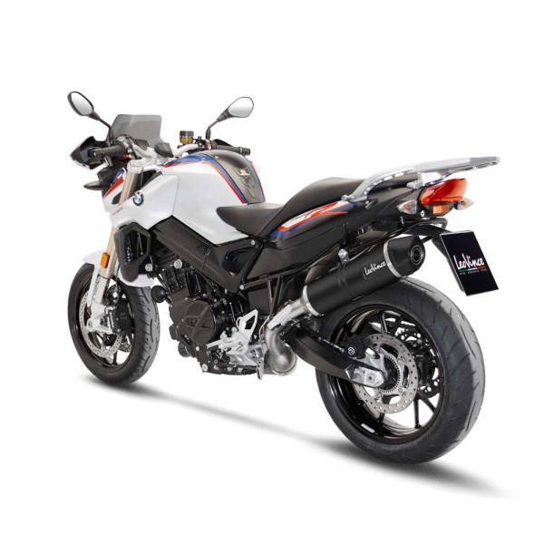 LeoVince exhaust system LV One Evo for BMW F 800 GT /R, stainless steel black, slip on, Euro4, ABE