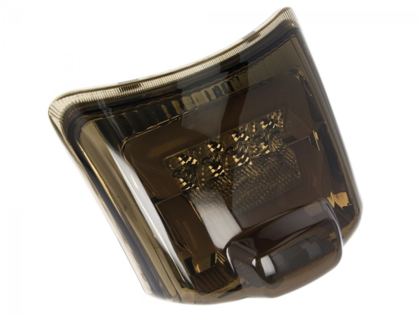 LED taillight black, E-approved for Vespa GTS / GTV (until 2014)