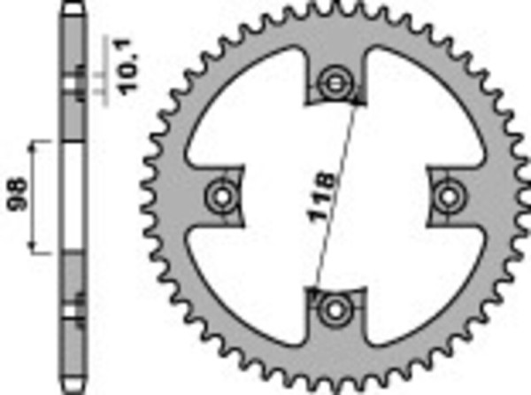 B1 Standard rear steel pinion - 520