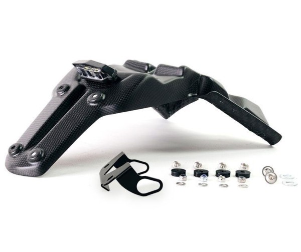 Short carbon license plate holder for Yamaha Ténéré 700 (19-24)-