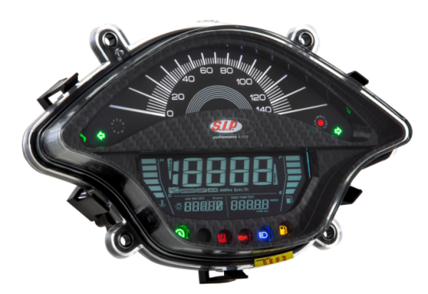 Tachometer / speedometer for Vespa Primavera / Sprint 50-150cc 2T/4T AC, carbonlook