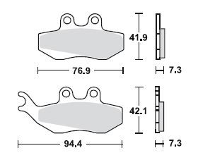 TRW Brake pad set, sintered metal, with ABE, MCB664SRM