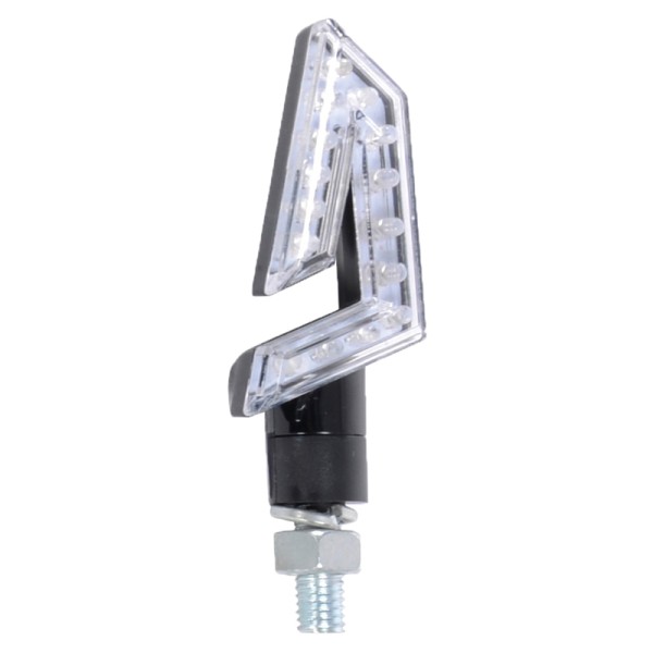Oxford Signal 4 LED turn signal housing black / lens clear (pair), front & rear, (incl. 2 resistors)