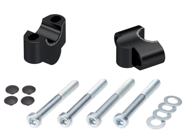 Handlebar riser H=25 mm black for Honda NC 750 S /DCT (14-20) Hepco & Becker