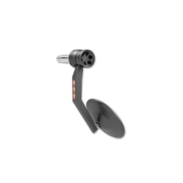 HIGHSIDER pro Handlebar End Mirror Montana-RIM Black With LED Indicator (1pc)