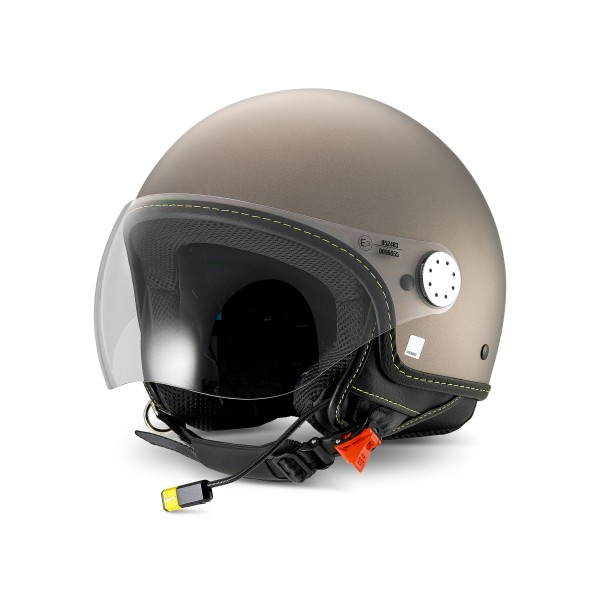 Vespa Jet Helmet Visor 4.0 Grigio Ottimista Matt - Bluetooth - L