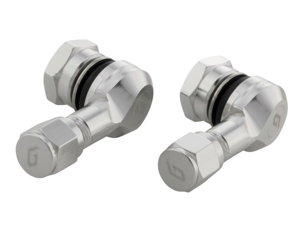 Valve core for tubeless tire / rim 80 °, silver anodized