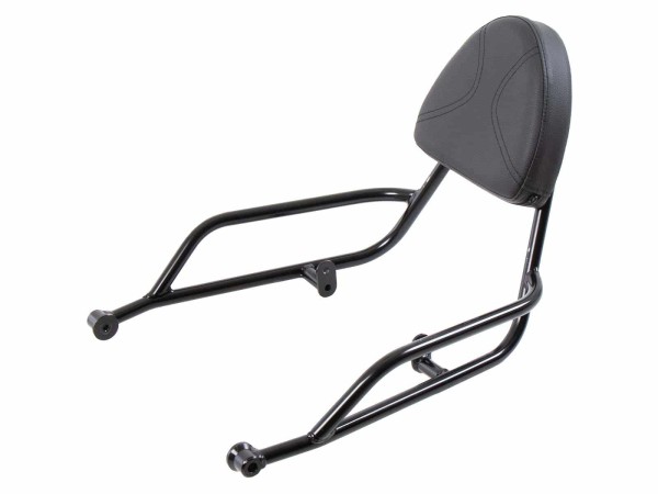 Sissybar without luggage rack black for Moto Guzzi V7 850 Special/Stone/Centenario (21-24)