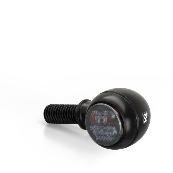 HIGHSIDER Smart Circula-S LED turn signal housing black / lens smoke gray (pair), front & rear
