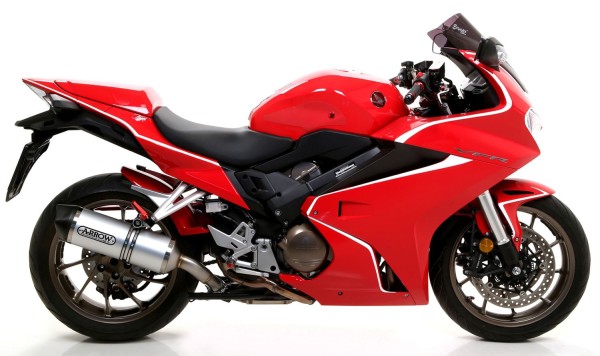 ARROW Auspuff RACE TECH für Honda VFR800F 2017- Aluminium silber mit Carbonkappe
