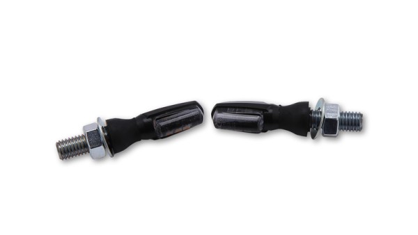 HIGHSIDER Smart Spark LED turn signal housing black / lens smoke gray (pair), front & rear