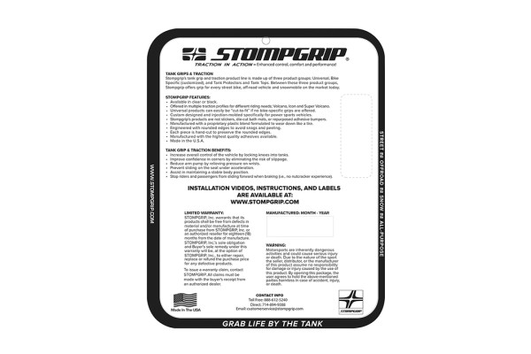 Stompgrip Tank Pad hybrid, Icon, für Yamaha MT-09, 2014-2020