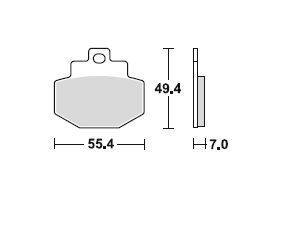 TRW Brake pad set, organic, with ABE, MCB727