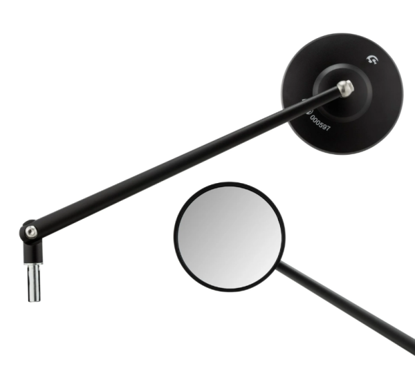 Standard mirror left or right for Vespa PX 125-200cc, black matt