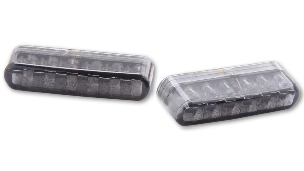 HIGHSIDER Smart Shorty LED blinker module lens smoke gray (pair), front & rear