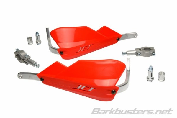 Barkbusters Jet handguard two-point attachment straight Ø22mm red
