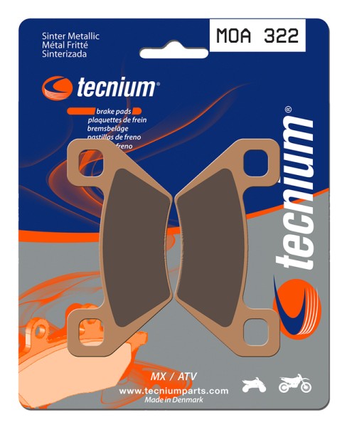Tecnium MX/ATV sintered metal brake pads - MOA322