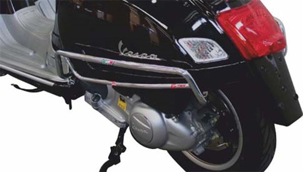 Crash bar side hood rear for Vespa GTS/GTS Super 125-300cc, chrome