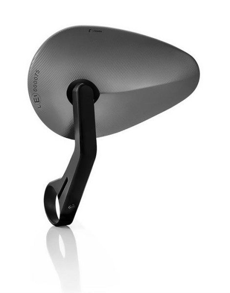 Handlebar end mirror RIZOMA "Reverse Radial" left or right for Vespa, grey anodized