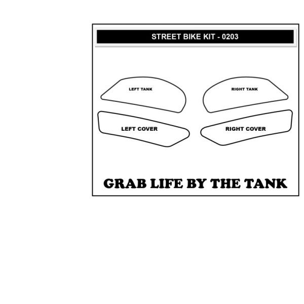 Stompgrip Tank Pad schwarz, Icon, Streetbike Tank Kit für Yamaha MT10, 2022-2025