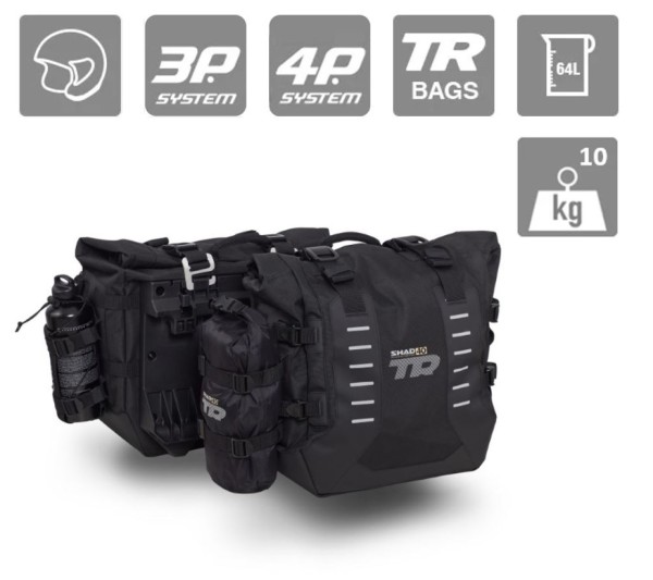 Shad side bag set Terra Adventure TR40 X0TR401 (2x 32 l), black 495x418x282 mm