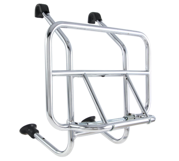 Luggage rack front for Vespa PX 80-200cc, foldable, chrome