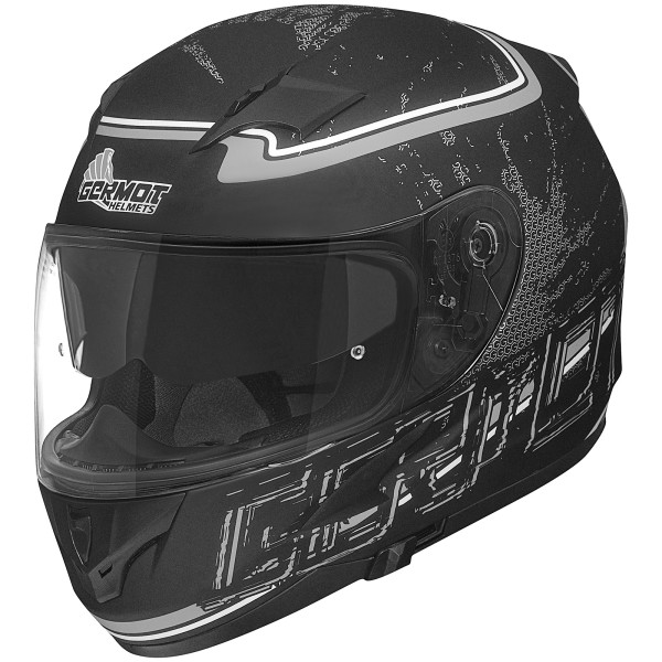 Germot full-face helmet GM 306, matt black / gray