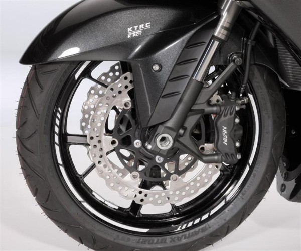 Rim rings GP style silver 1400GTR 2016/ ER-6f 2016/ Z1000SX 2016/ Z300 2016 Original Kawasaki