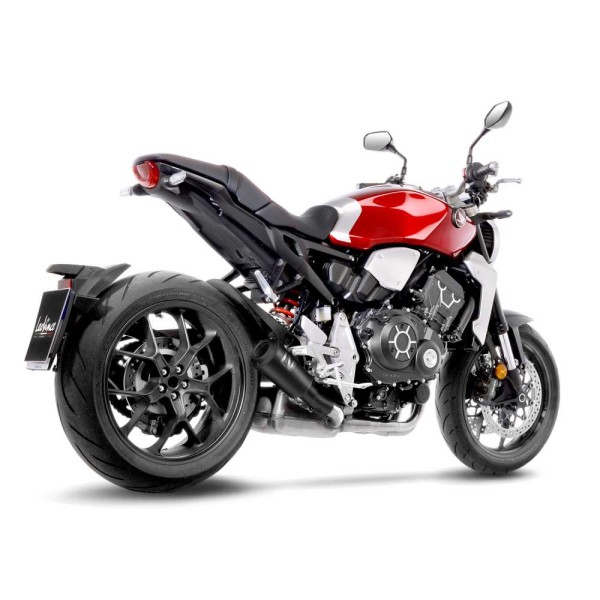 LeoVince exhaust system LV 10 Full Black for Honda CB 1000 R, stainless steel black, slip on, Euro4+5